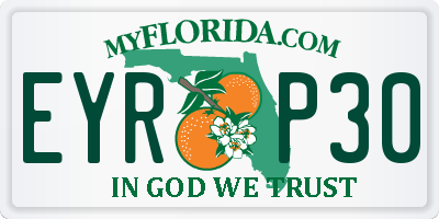 FL license plate EYRP30