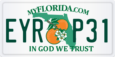 FL license plate EYRP31