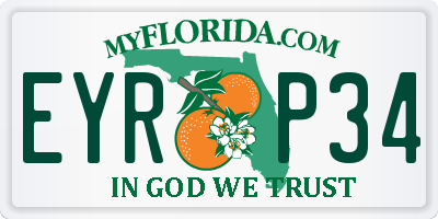 FL license plate EYRP34
