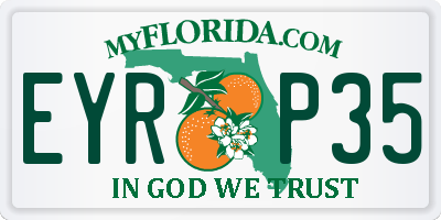 FL license plate EYRP35