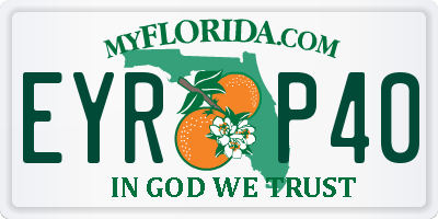 FL license plate EYRP40