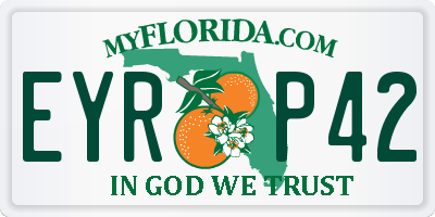 FL license plate EYRP42