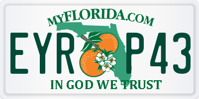 FL license plate EYRP43