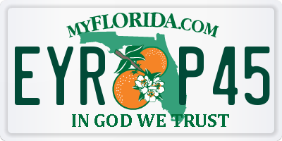 FL license plate EYRP45