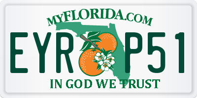FL license plate EYRP51