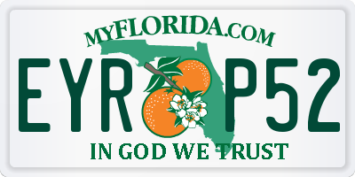 FL license plate EYRP52