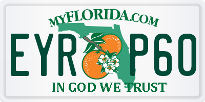 FL license plate EYRP60