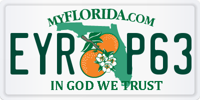 FL license plate EYRP63