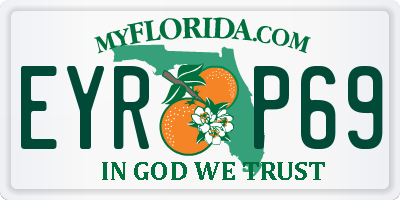 FL license plate EYRP69