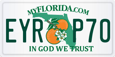 FL license plate EYRP70