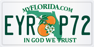 FL license plate EYRP72