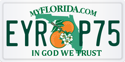 FL license plate EYRP75
