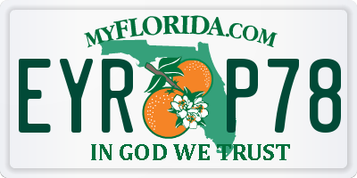 FL license plate EYRP78