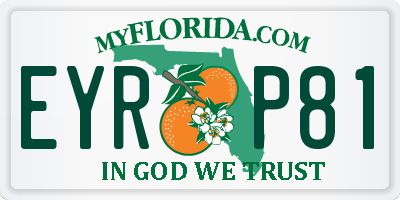 FL license plate EYRP81