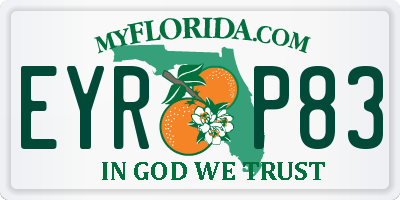 FL license plate EYRP83