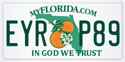 FL license plate EYRP89