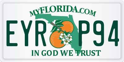 FL license plate EYRP94