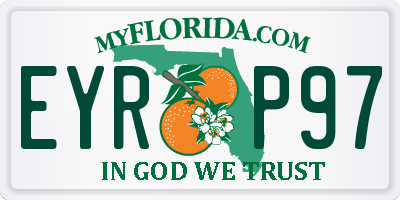 FL license plate EYRP97
