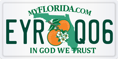 FL license plate EYRQ06
