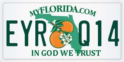 FL license plate EYRQ14