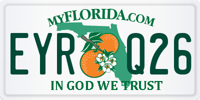 FL license plate EYRQ26