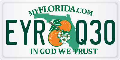 FL license plate EYRQ30