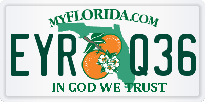 FL license plate EYRQ36