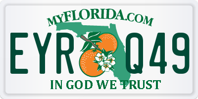 FL license plate EYRQ49
