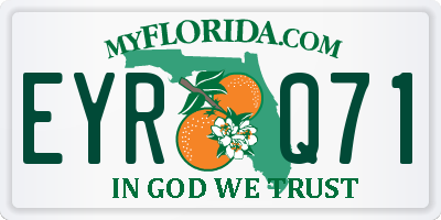 FL license plate EYRQ71