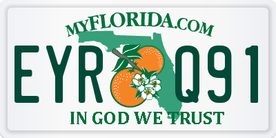 FL license plate EYRQ91
