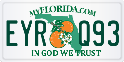 FL license plate EYRQ93