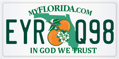 FL license plate EYRQ98