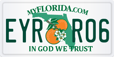 FL license plate EYRR06