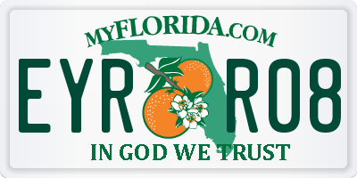 FL license plate EYRR08