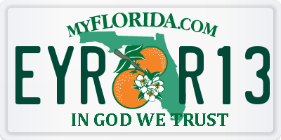 FL license plate EYRR13