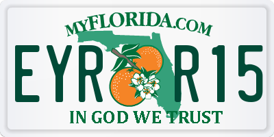 FL license plate EYRR15
