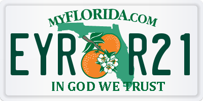 FL license plate EYRR21