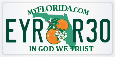 FL license plate EYRR30