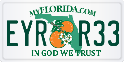 FL license plate EYRR33