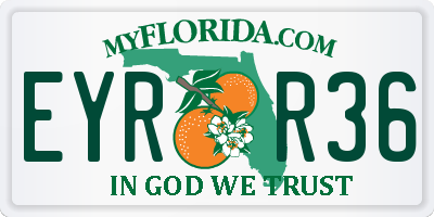 FL license plate EYRR36