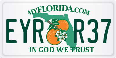 FL license plate EYRR37