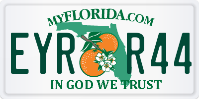 FL license plate EYRR44