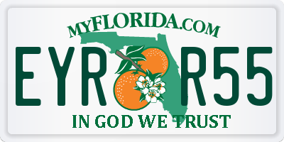 FL license plate EYRR55