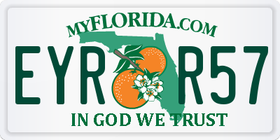 FL license plate EYRR57