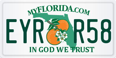 FL license plate EYRR58