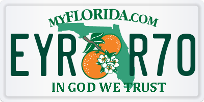 FL license plate EYRR70