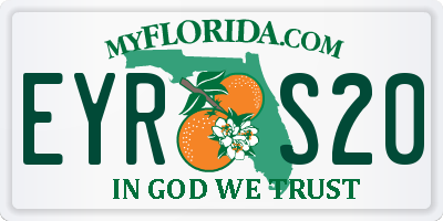 FL license plate EYRS20