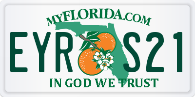 FL license plate EYRS21