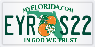 FL license plate EYRS22