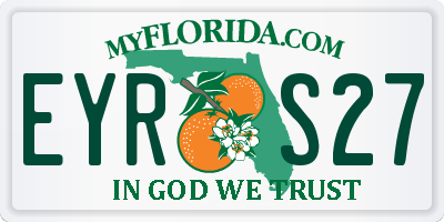 FL license plate EYRS27